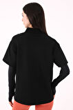 Scorp Chill Kadın Spor Sweatshirt Tshirt Siyah