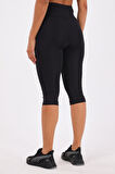 Scorp Joy Yüksek Bel Cepli Spor Tayt 3/4 Siyah