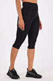 Scorp Joy Yüksek Bel Cepli Spor Tayt 3/4 Siyah