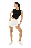 Scorp Spica Kadın Crop Atlet Siyah