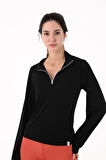 Scorp Sprint Track Top Kadın Sweatshirt Siyah