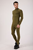 Scorp Thermo-Fit Erkek Termal İçlik Üst Kayak İçliği Askeri Haki Yeşil