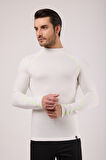 Scorp Thermo-Fit Erkek Termal İçlik Üst Kayak İçliği Ekru Beyaz Neon