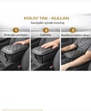 Seat Cordoba 3 Sedan 2004-2009 Kapitoneli Araç Kolçak Kol Dayama Minderi Siyah SCR