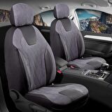 Seat Ateca Uyumlu Süet Oto Koltuk Kılıfı Ön Arka Set Füme Siena Serisi SCAR