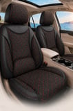 Chevrolet Lacetti 2003-2009 Araca Uyumlu Koton Kumaş Kapitone Bel Destekli Koltuk Kılıfı SoftCotton Serisi Kırmızı