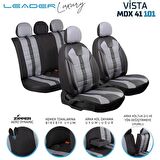 
Seat İbiza ESKİ Uyumlu Deri Detaylı Oto Koltuk Kılıfı Ön Arka Set Vista Siyah Füme SC