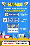 Okul Kreş Kişiye Özel İsim Yazılabilen Etiket Seti - 49