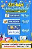 Okul Kreş Kişiye Özel İsim Yazılabilen Etiket Seti - 26