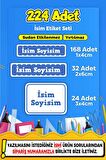 Okul Kreş Kişiye Özel İsim Yazılabilen Etiket Seti - 33