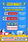 Okul Kreş Kişiye Özel İsim Yazılabilen Etiket Seti - 27