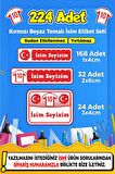 Okul Kreş Kişiye Özel İsim Yazılabilen Etiket Seti - 34