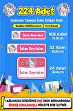 Okul Kreş Kişiye Özel İsim Yazılabilen Etiket Seti - 39