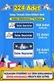 Okul Kreş Kişiye Özel İsim Yazılabilen Etiket Seti - 38