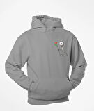 kapüşonlu Çöp adam baskılı sweatshirt