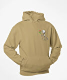 kapüşonlu Çöp adam baskılı sweatshirt