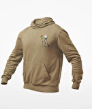 kapüşonlu Çöp adam baskılı sweatshirt