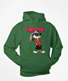 I am bored(sıkıldım) elleri cebinde tavşan baskılı sweatshirt modelleri