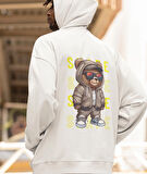 Shape(Şekil) ön ve arka ayıcık baskılı erkek sweatshirt 