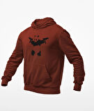 Elinde tarayıcı silahlar olan panda baskılı kapüşonlu sweatshirt