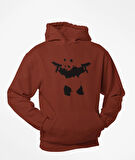 Elinde tarayıcı silahlar olan panda baskılı kapüşonlu sweatshirt