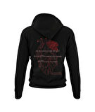 Birleşik çift el kalp temalı unisex kapşonlu sweatshirt