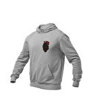Birleşik çift el kalp temalı unisex kapşonlu sweatshirt