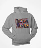 4 parçalı renklerin lordu ejderha kanguru cepli sweatshirt