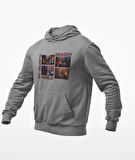 4 parçalı renklerin lordu ejderha kanguru cepli sweatshirt