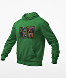 4 parçalı renklerin lordu ejderha kanguru cepli sweatshirt