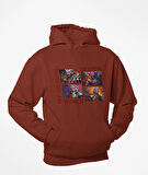 4 parçalı renklerin lordu ejderha kanguru cepli sweatshirt
