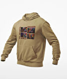 4 parçalı renklerin lordu ejderha kanguru cepli sweatshirt