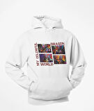 4 parçalı renklerin lordu ejderha kanguru cepli sweatshirt