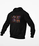 4 parçalı renklerin lordu ejderha kanguru cepli sweatshirt