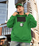 Boyacı panda ön baskılı sweatshirt erkek