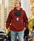 Boyacı panda ön baskılı sweatshirt erkek