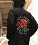 Borcelle basket ball baskılı erkek sweatshirt 