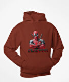 Deatpool baskılı unisex kapşonlu sweatshirt