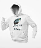 Life is holy!(Hayat Kutsaldır)  Geyikli tüy temalı unisex sweatshirts