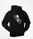 Güğsü Yarıp Çıkan İskelet temalı unisex kapşonlu sweatshirt