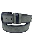 Haki Yeşil Süet Suni Deri Dikişli Model 4.5 cm.lik Unisex Spor Kemer - 4510-10