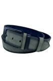 Haki Yeşil Süet Suni Deri Dikişli Model 4.5 cm.lik Unisex Spor Kemer - 4510-10