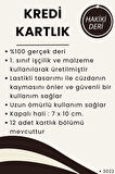 Siyah Hakiki Deri Lastikli Dikey Model Unisex Kredi Kartlık - SD3022
