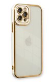 iPhone 12 Pro Kılıf Liva Lens Silikon - Beyaz
