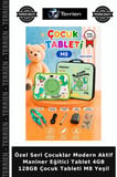 Özel Seri Çocuklar Modern Aktif Maniner Eğitici Tablet 4GB 128GB Çocuk Tableti M8 Yeşil