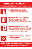 Yangın Talimatı Levhası