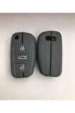 Audi A1 A3 A4 A5a 6a A7 Q3 Q5 Q7 Silikon Anahtar Koruma Kılıfı Petek Desenli 2.resime Bakınız