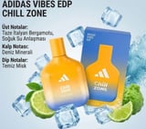 Adidas Vibes Chill Zone EDP 100 ml Unisex Parfüm – İtalyan Bergamotu & Deniz Minerali Notalı Ferah Koku
