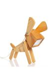 Kütük Çocuk Genç Odası Için Köpek Doğal Ahşap 3d Puzzle Abajur - Masa Lambası - Gece Lambası