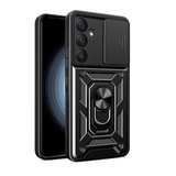 Teleplus Samsung Galaxy A35 Kılıf Magnetik Standlı Kamera Korumalı Slide Sürgülü Cover Kapak